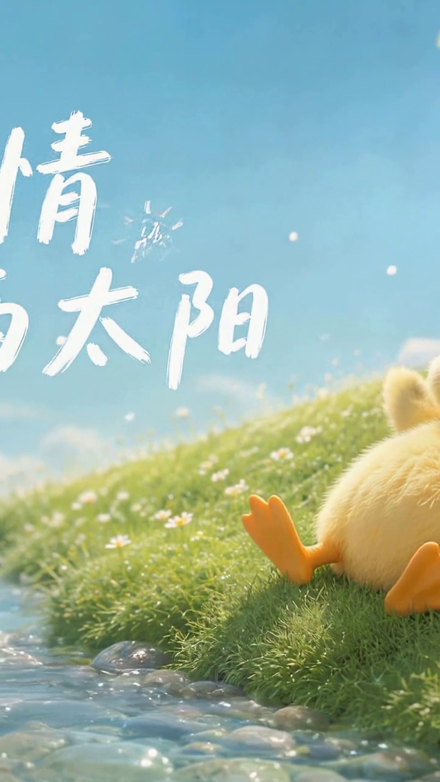 让心情晒晒太阳 治愈萌鸭