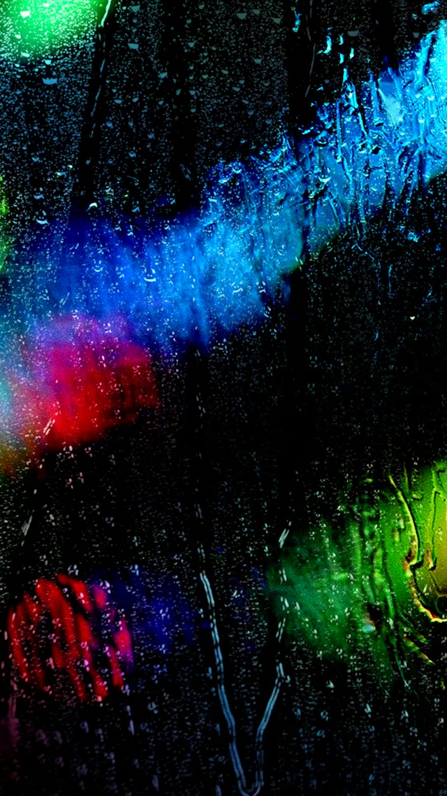 雨夜玻璃雨滴