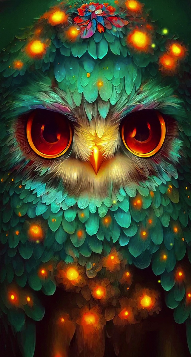 AI绘画 奇幻鸟