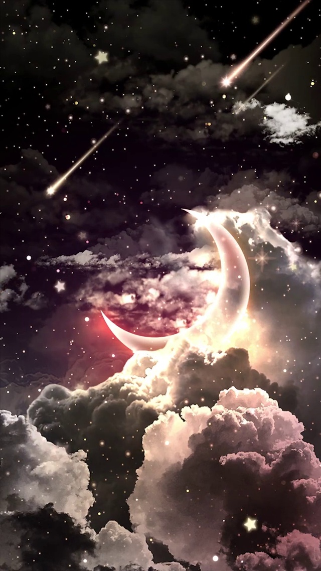 梦幻的天空荧光月亮_1