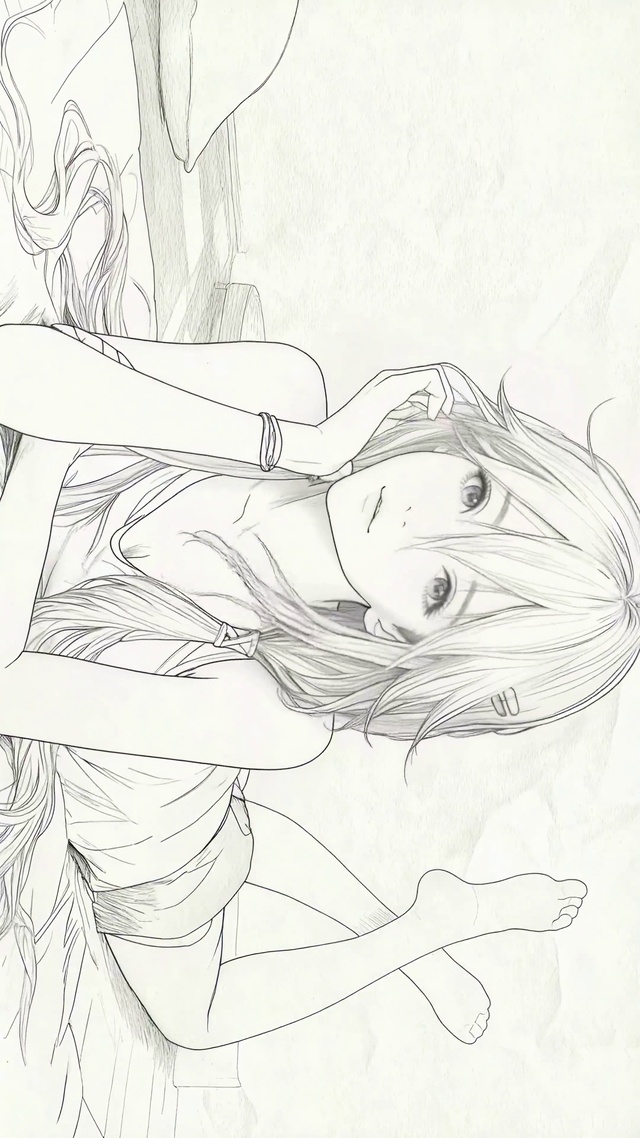 素描少女楪祈