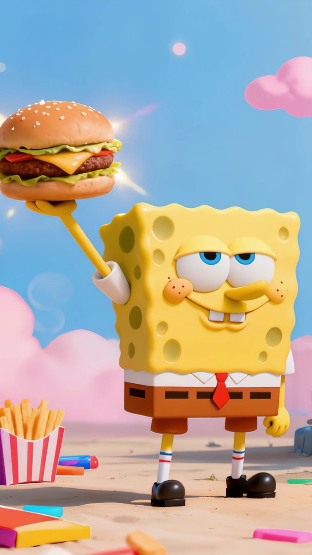 海绵派大星美食派对