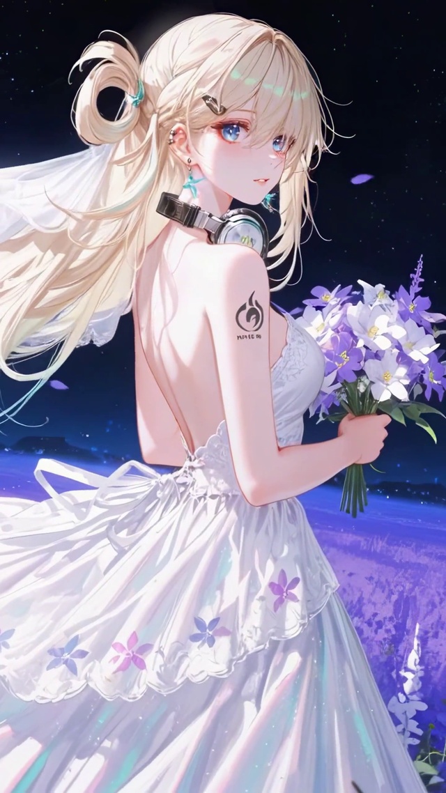 薰衣草花田婚纱少女琳奈