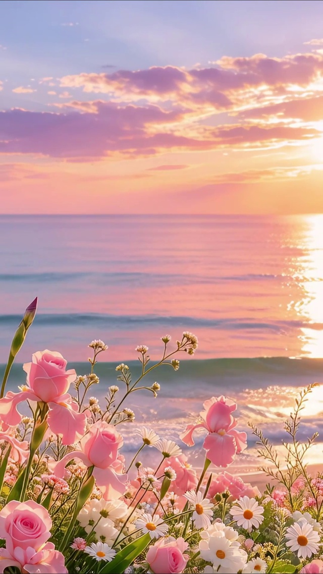 夕阳大海