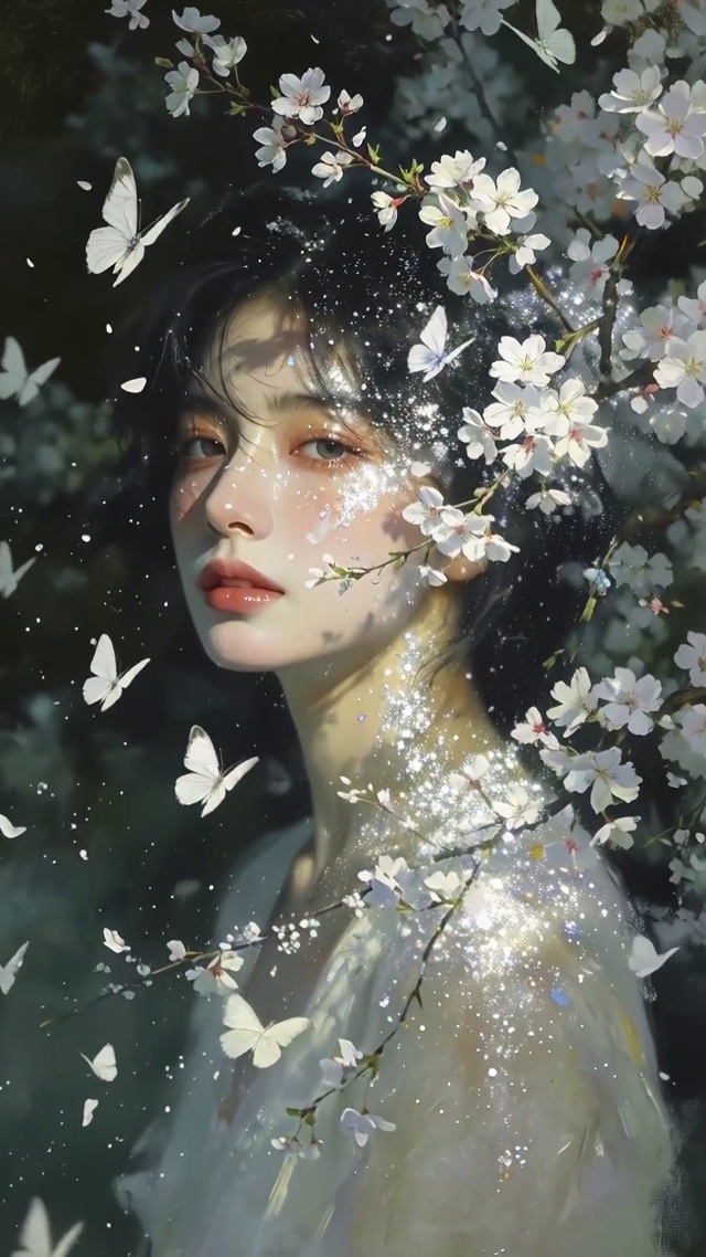 治愈蝴蝶美女