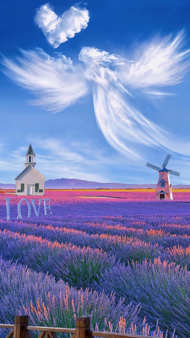 拥抱花海的天使