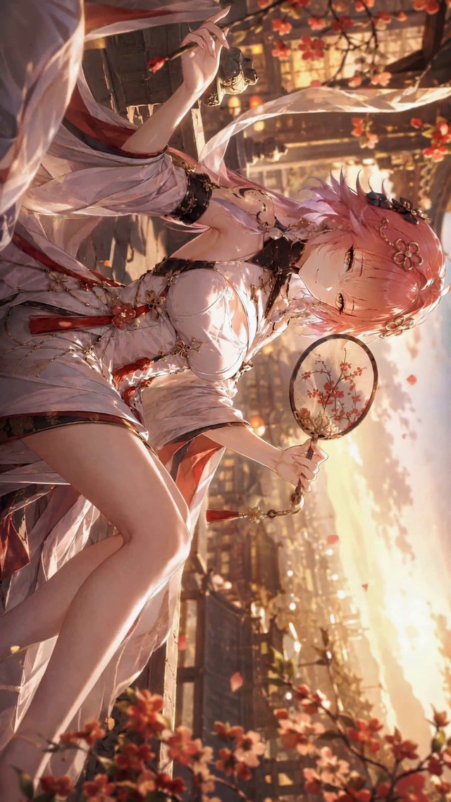 樱花古风少女