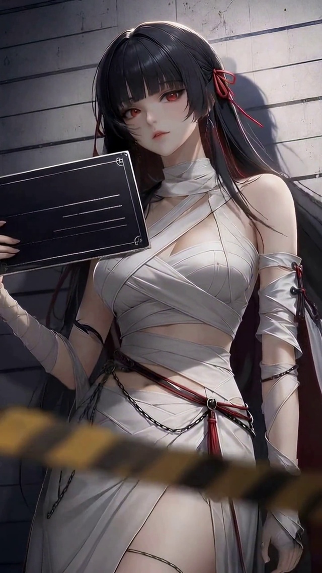 暗黑红瞳绷带美少女