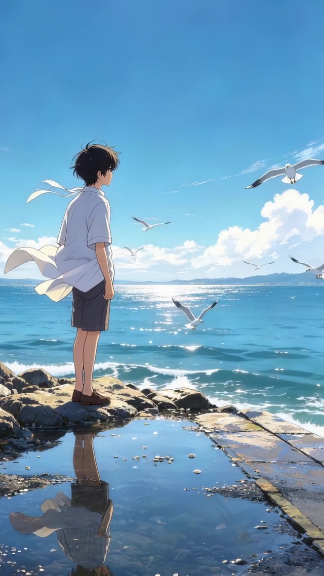 蓝色治愈大海