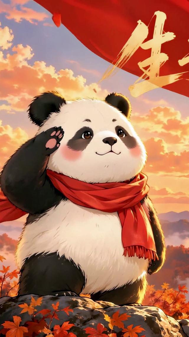 生于华夏何其有幸 熊猫爱国壁纸