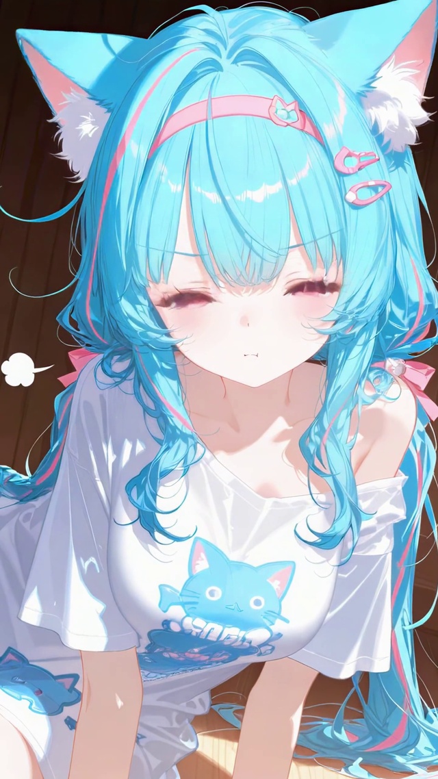 午后白 T 猫娘-薄荷