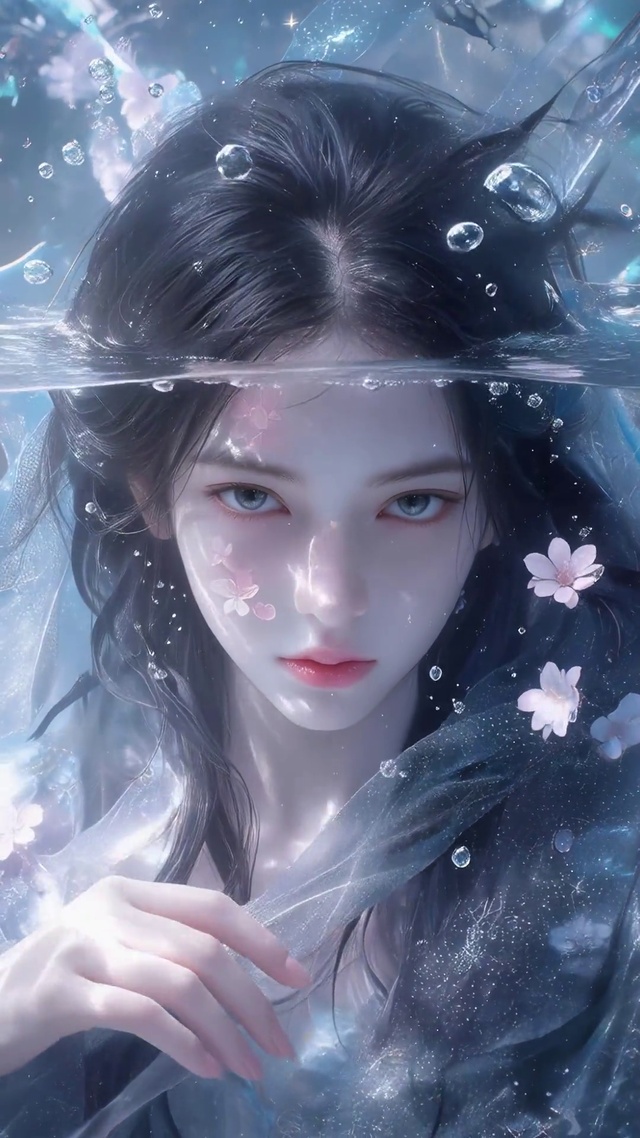 唯美水中美女壁纸