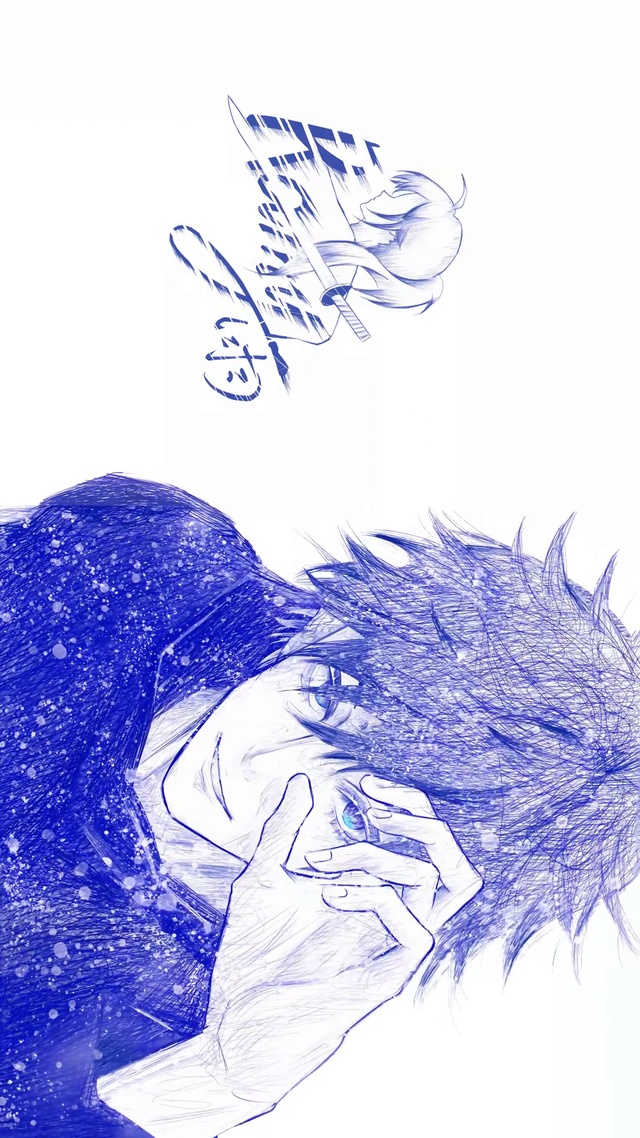 蓝白（作者：Rainy）