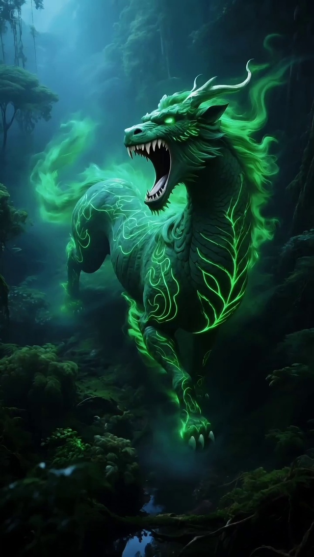 五色麒麟绿兽