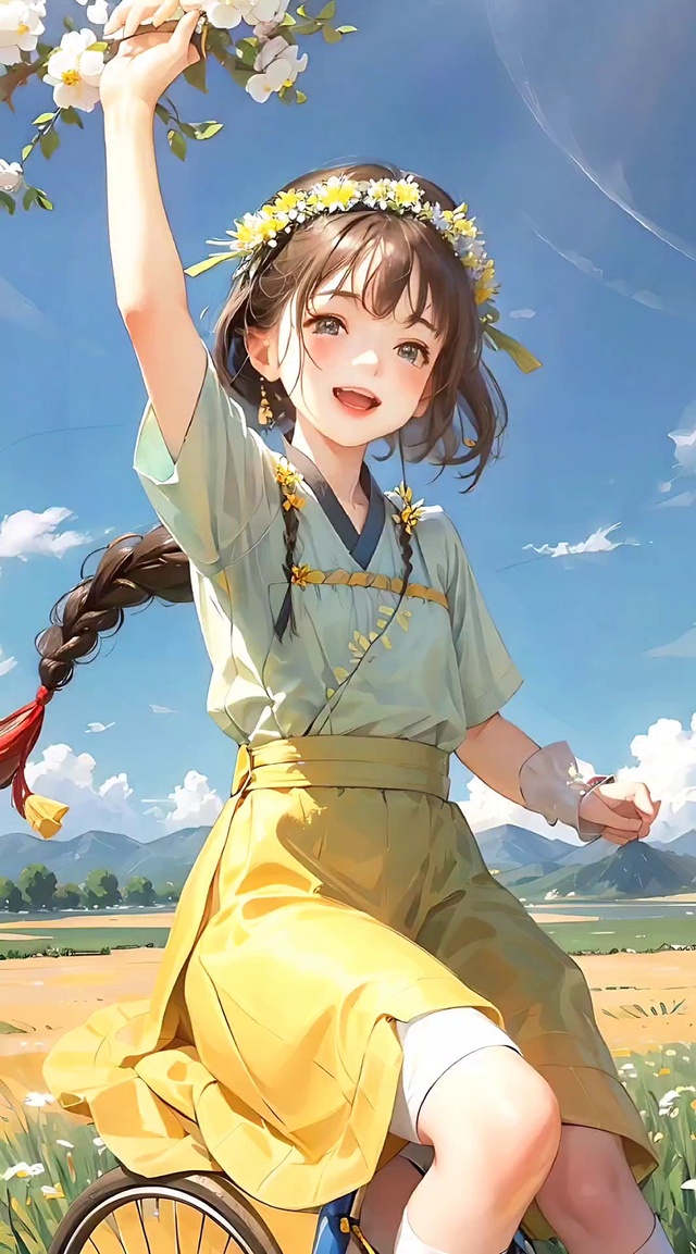 骑单车女孩