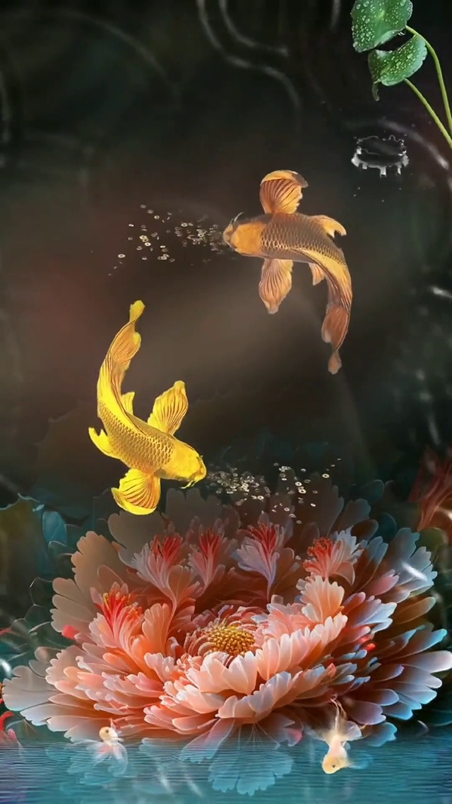 水为财，鱼为灵，有水有鱼福自来