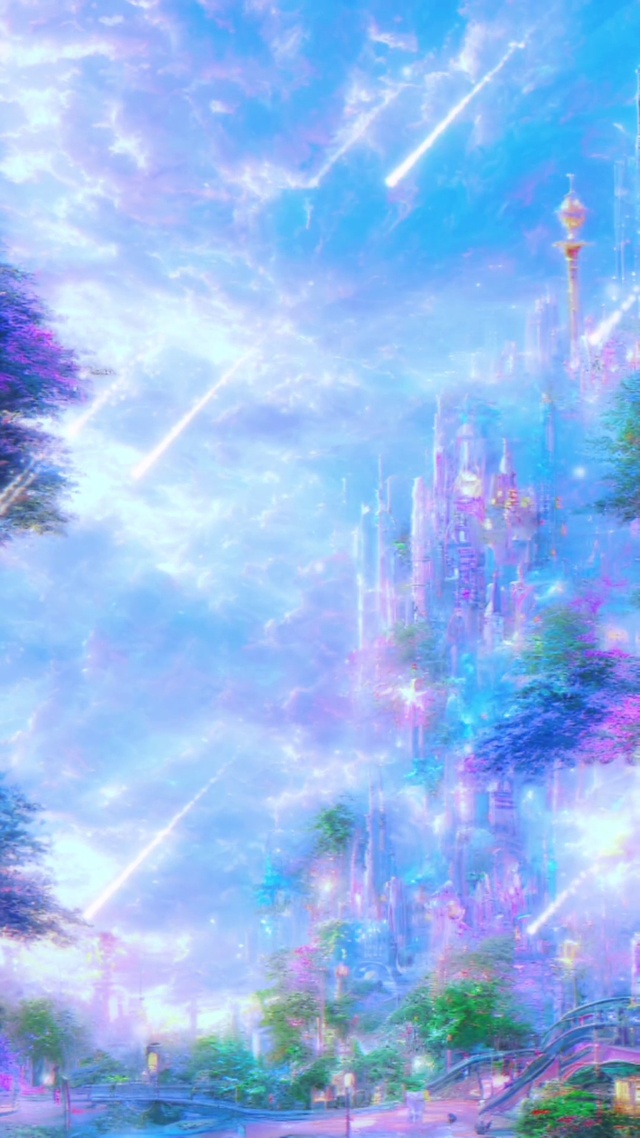 天空之城，颜色渐变