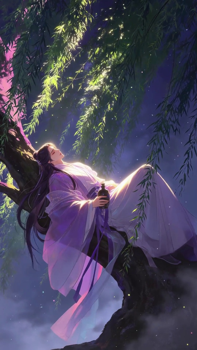 古风望月美男