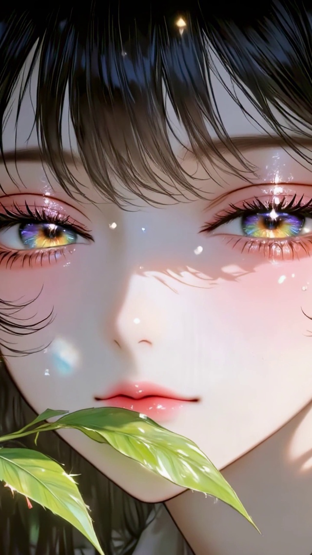 光影里的彩虹少女