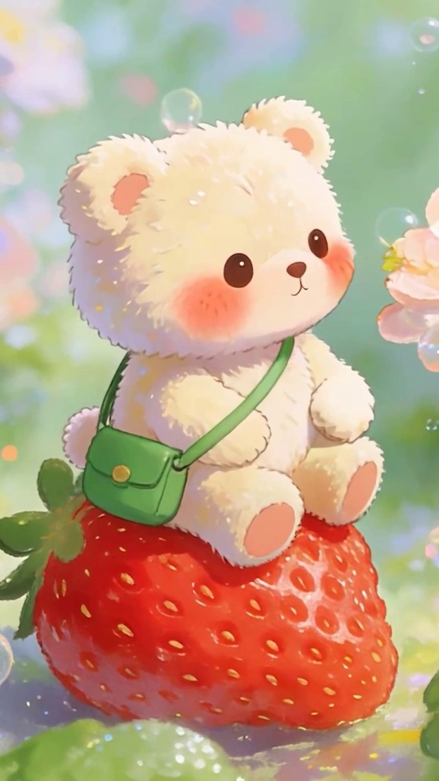 花丛中小熊