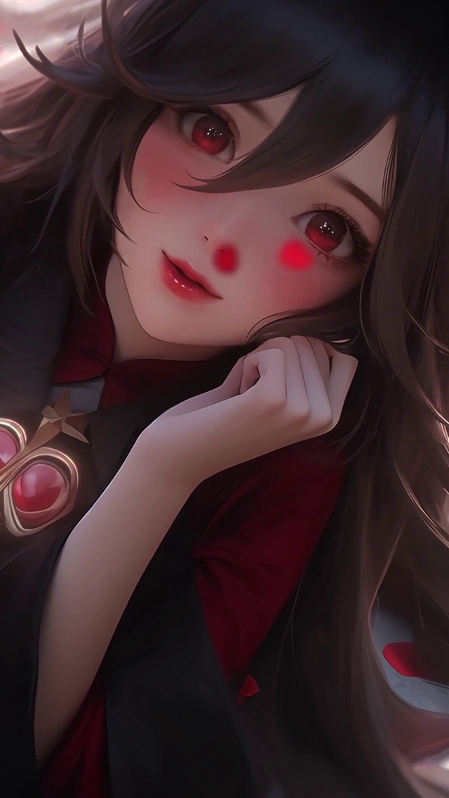 黑丝Cos原神胡桃——玫瑰红
