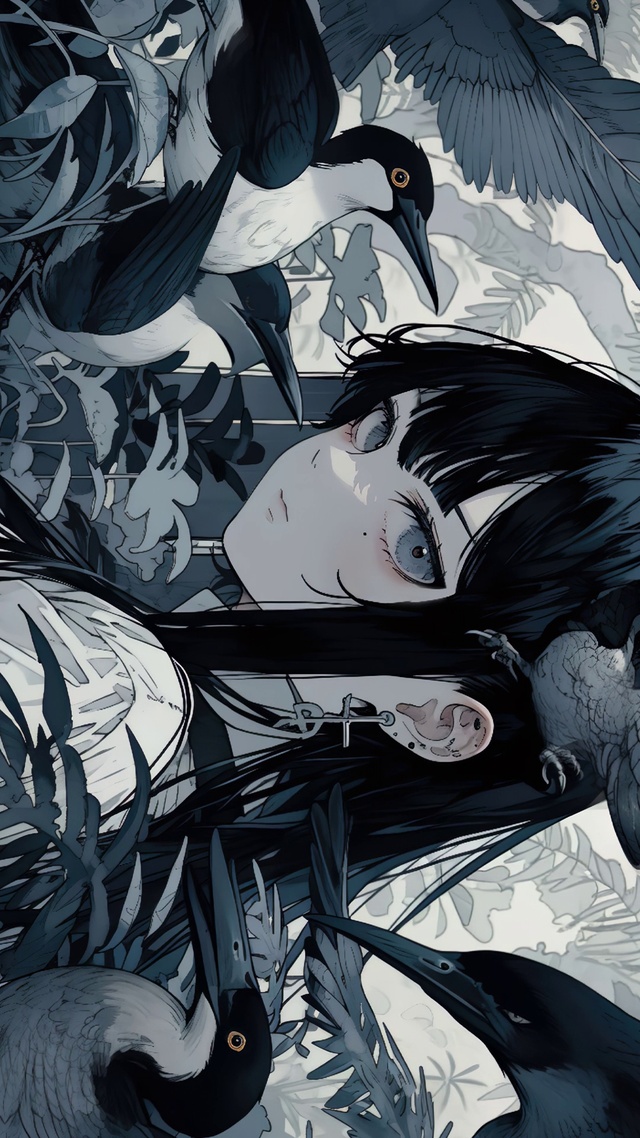 黑白少女