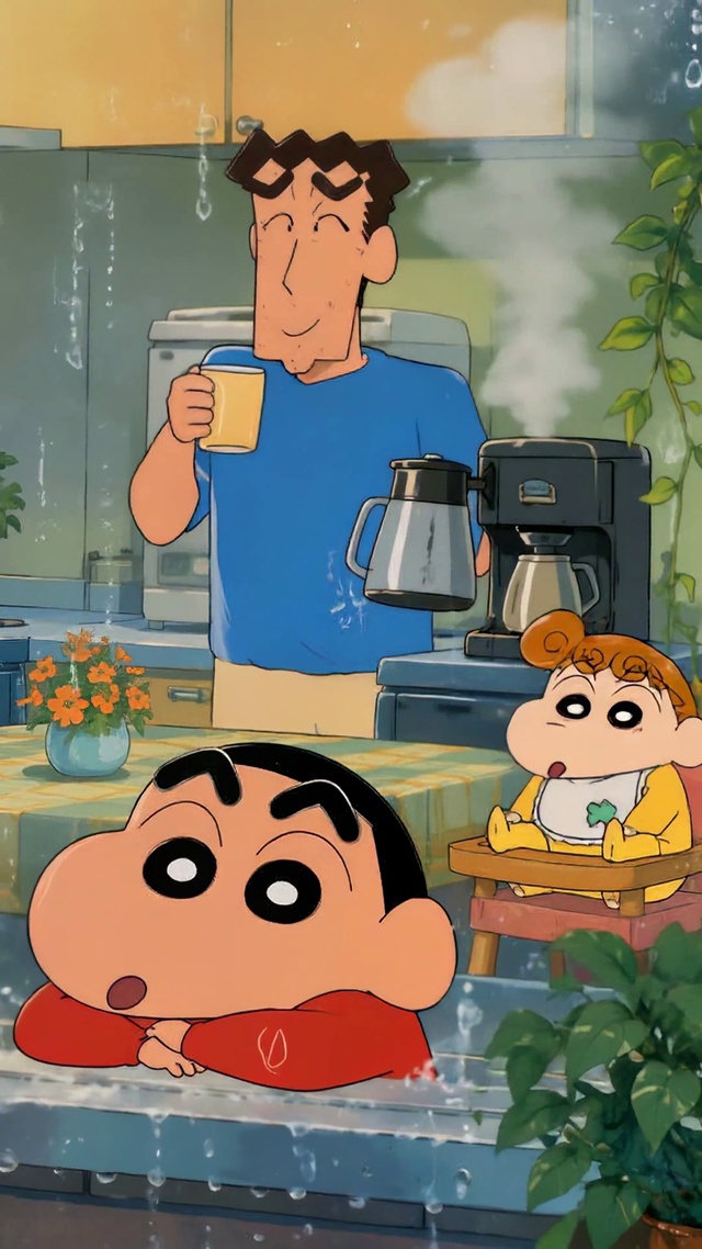蜡笔小新一家九月日历