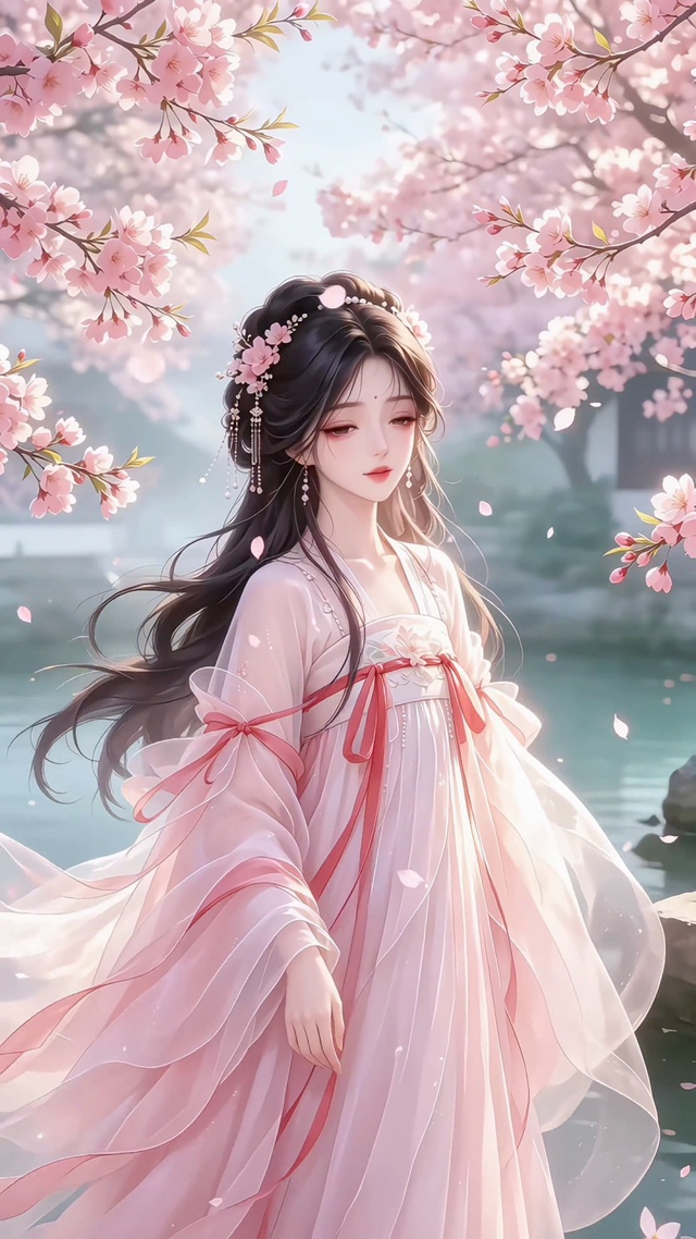 春日樱屿古意芳华少女