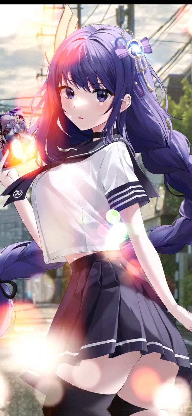 JK制服校服雷电紫发将军雷神