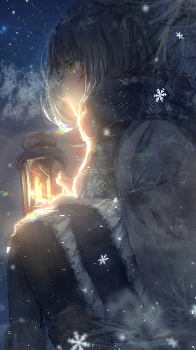 雪中少女