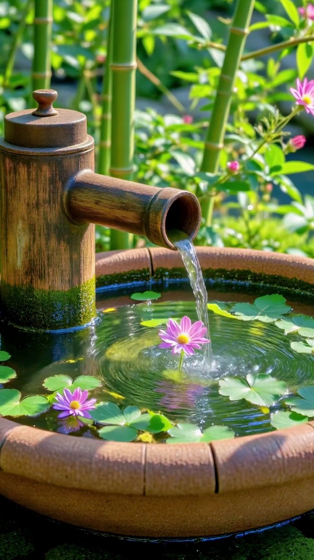 禅意花园流水
