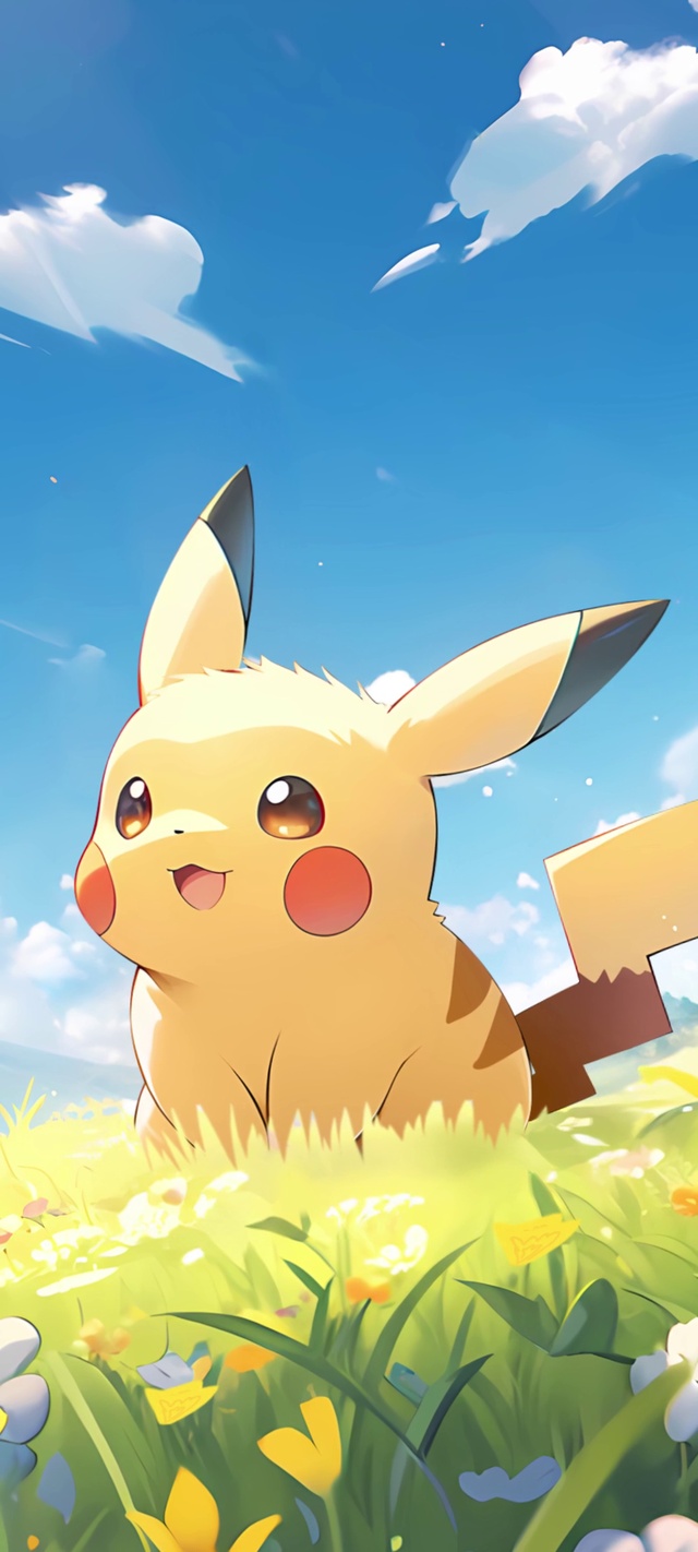 超可爱皮卡丘晒太阳-循环版