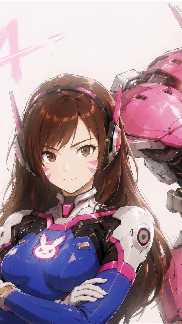 守望先锋DVA 粉色机甲少女