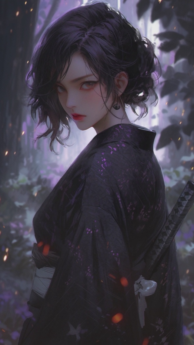 穿黑袍的冷酷美女