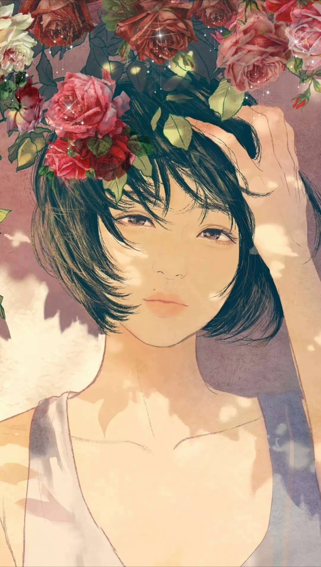 情侣壁纸—玫瑰有花期（女）