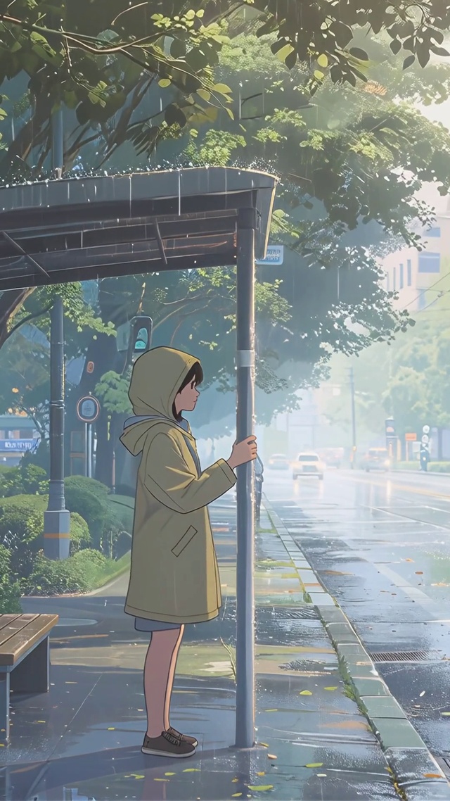 二次元雨天车站