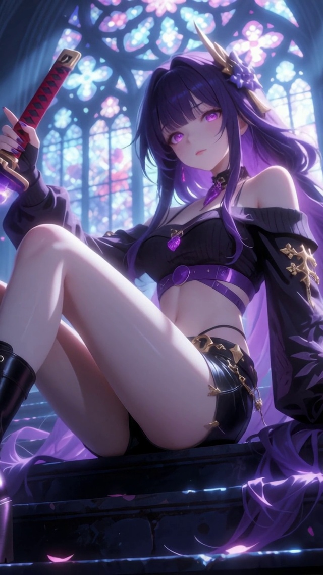紫发少女