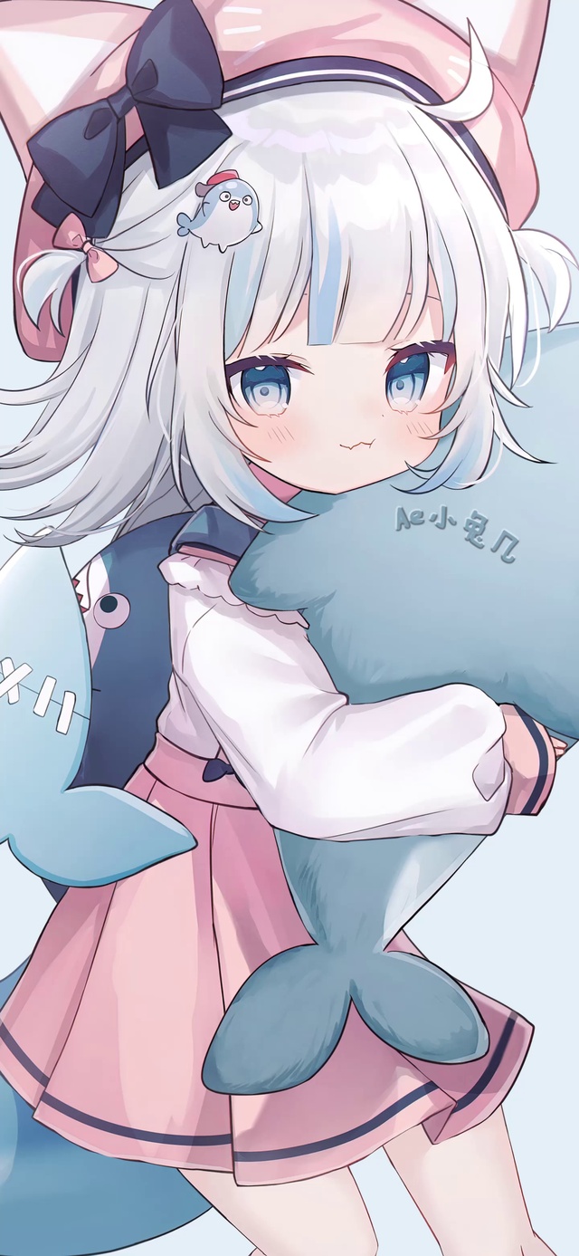 Gura也太可爱了叭！
原图画师Pixiv：shouu✿
图片id:  92782519
动态效果：Ae小兔几
转载请注明    原图画师    Ae小兔几，以及元气桌面壁