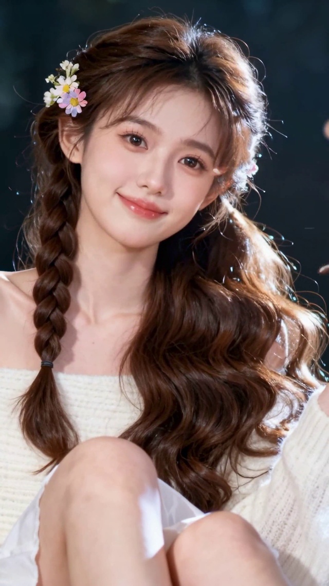 夜晚仙女棒清纯美少女