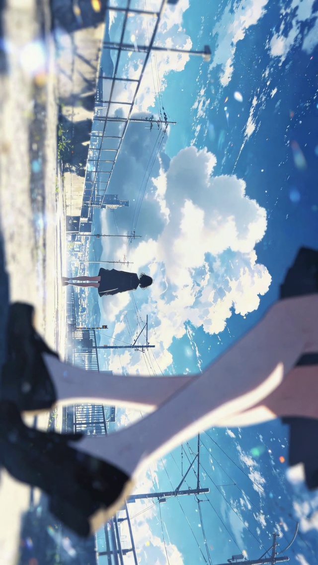 晴空下的二次元少女漫步