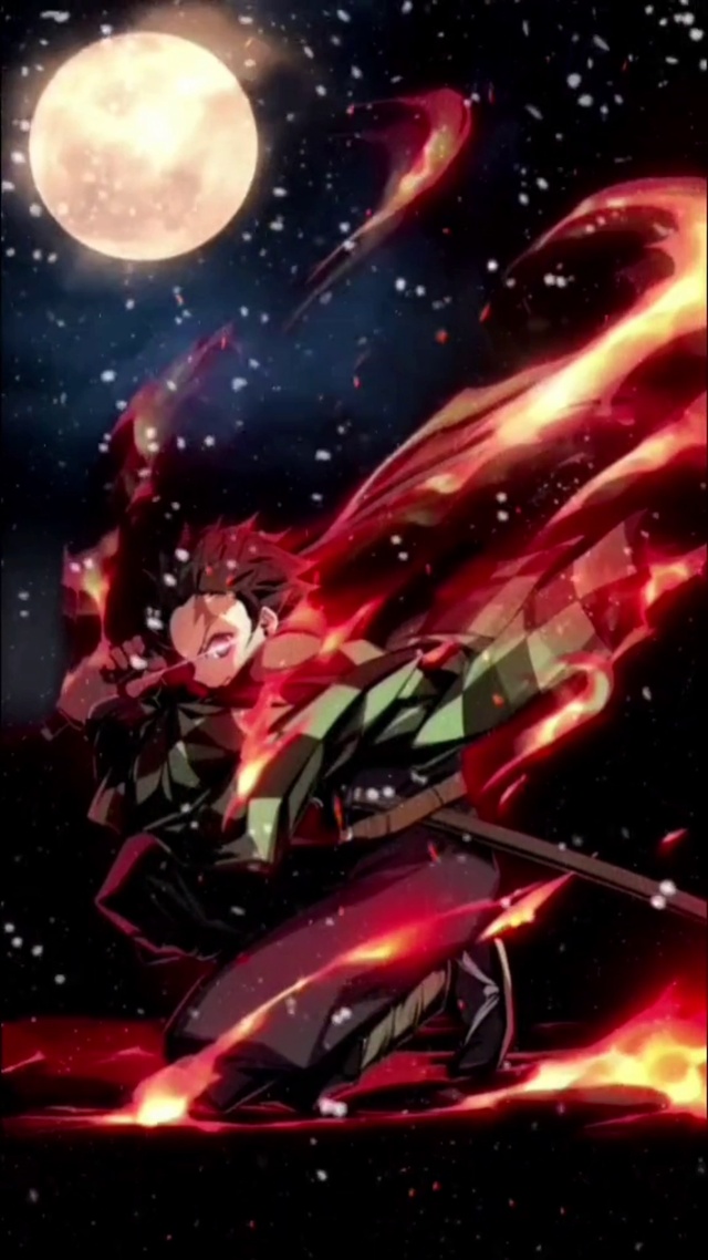 鬼灭之刃炭治郎月下拔刀战斗