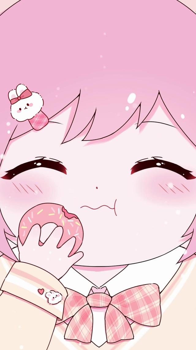 粉色超萌甜甜圈女孩