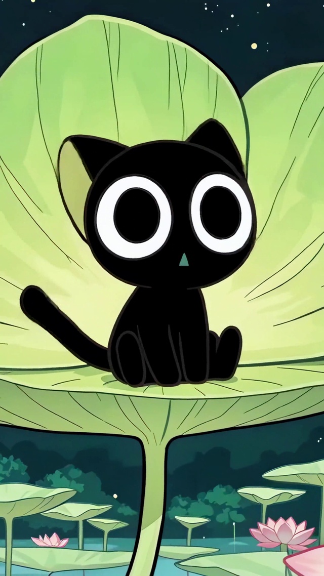 4K护眼荷塘小黑