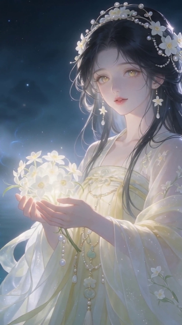 水仙寒潭