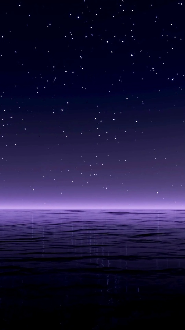唯美星空海面