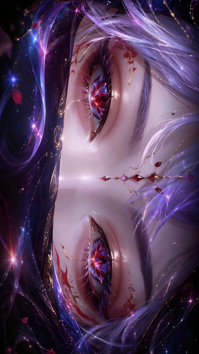幻莲紫眸星河眨眼动态