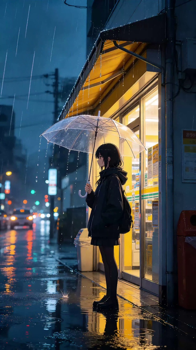 雨中少女
