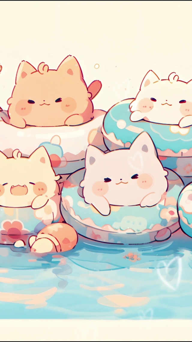 萌宠们的泳池派对