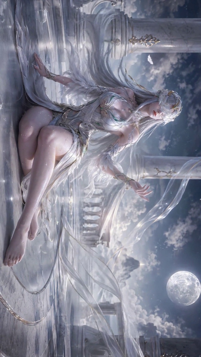 月光神殿蒙眼银发女神