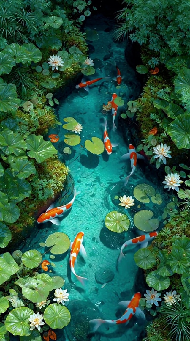 锦鲤戏水